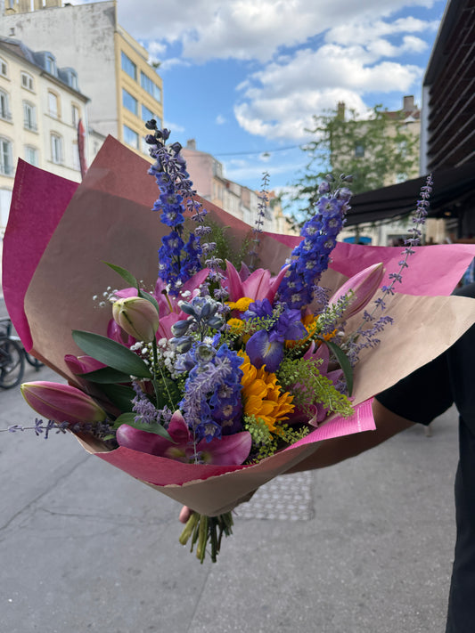 Bouquet Champêtre Rose & Lavande