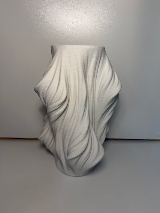 Vase Flocon d’Hiver – Vase décoratif blanc au design sculptural