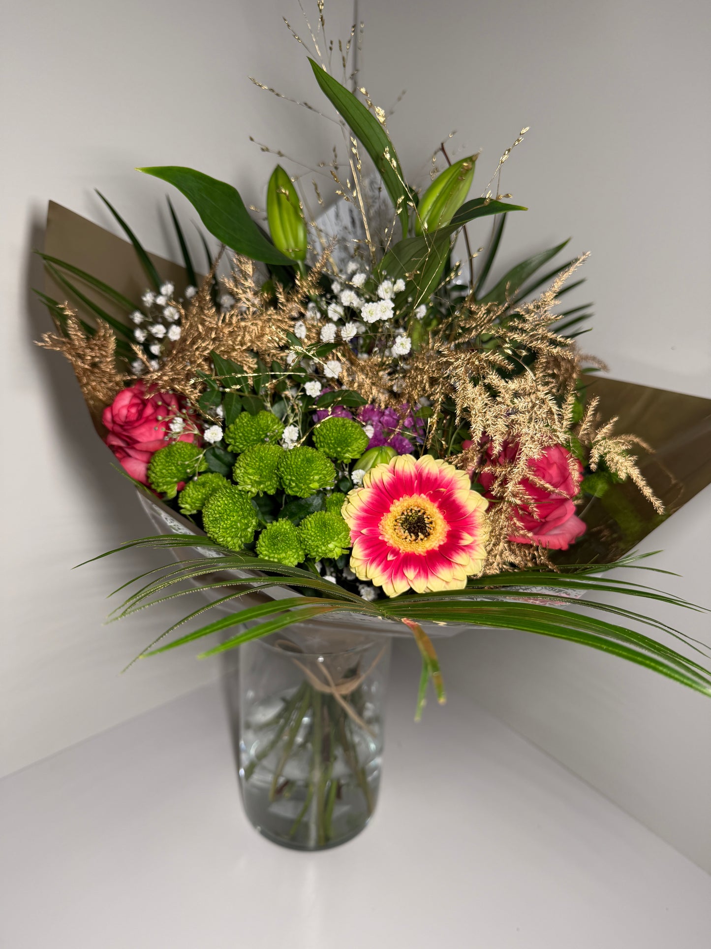 Éclosion Dorée, Bouquet d’Inspiration Champêtre