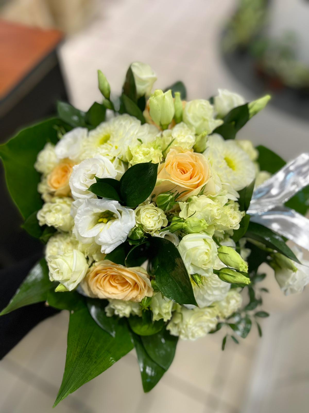 Bouquet Douceur Pêche et Ivoire