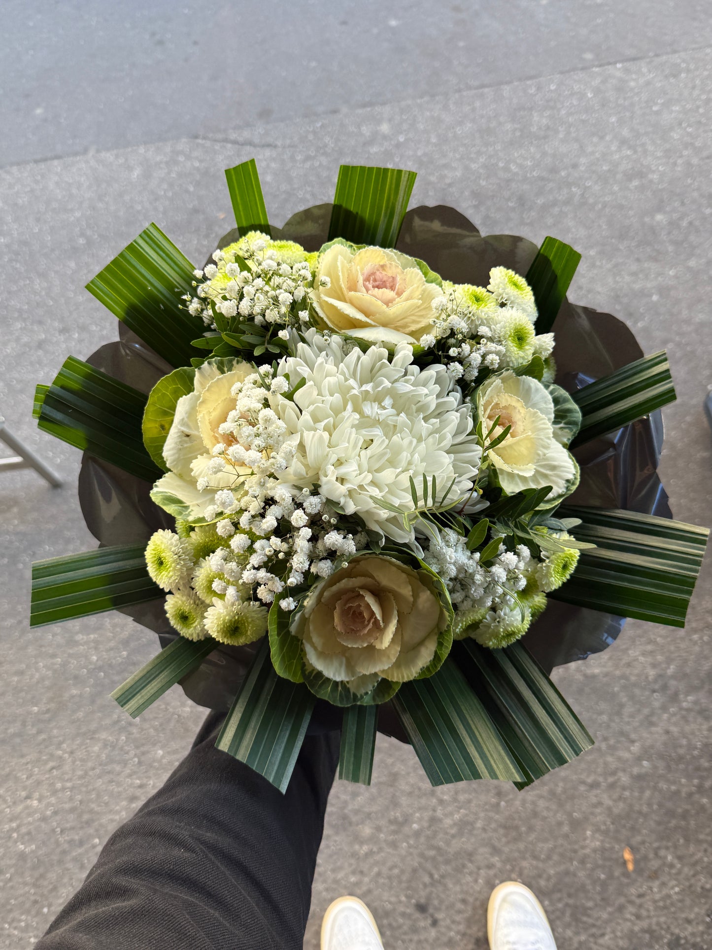 Bouquet rond Élégance Blanche