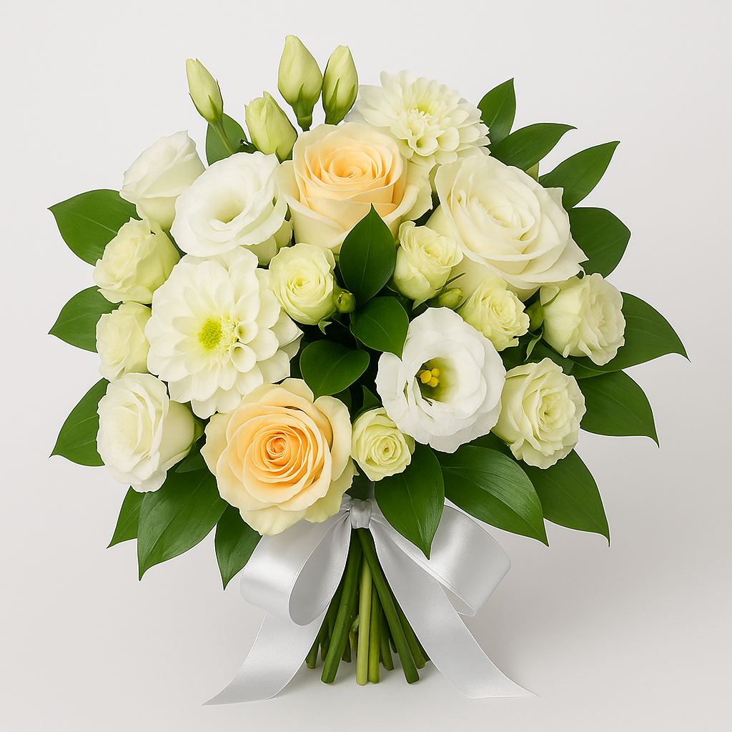 Bouquet Douceur Pêche et Ivoire