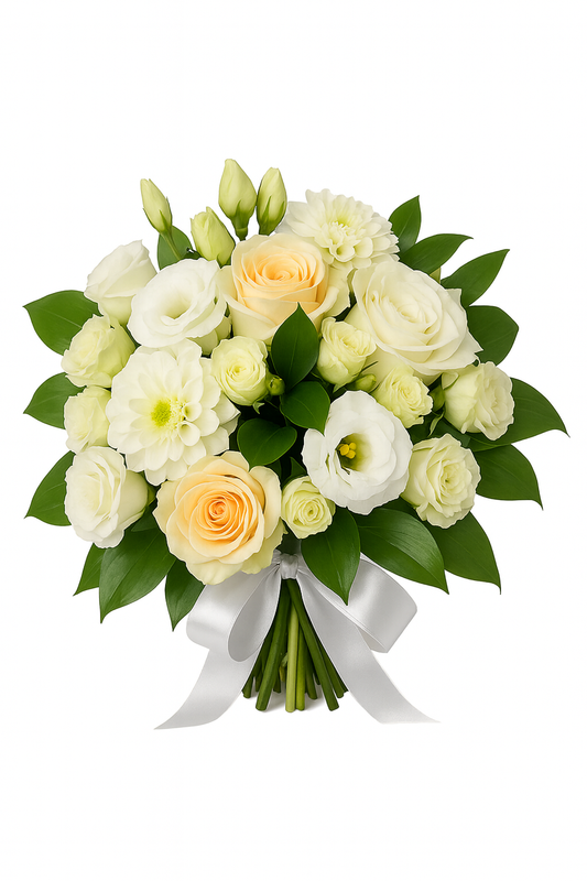 Bouquet Douceur Pêche et Ivoire