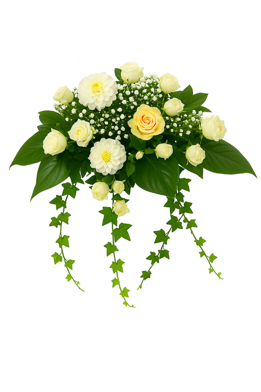 Décoration florale élégance ivoire et pêche