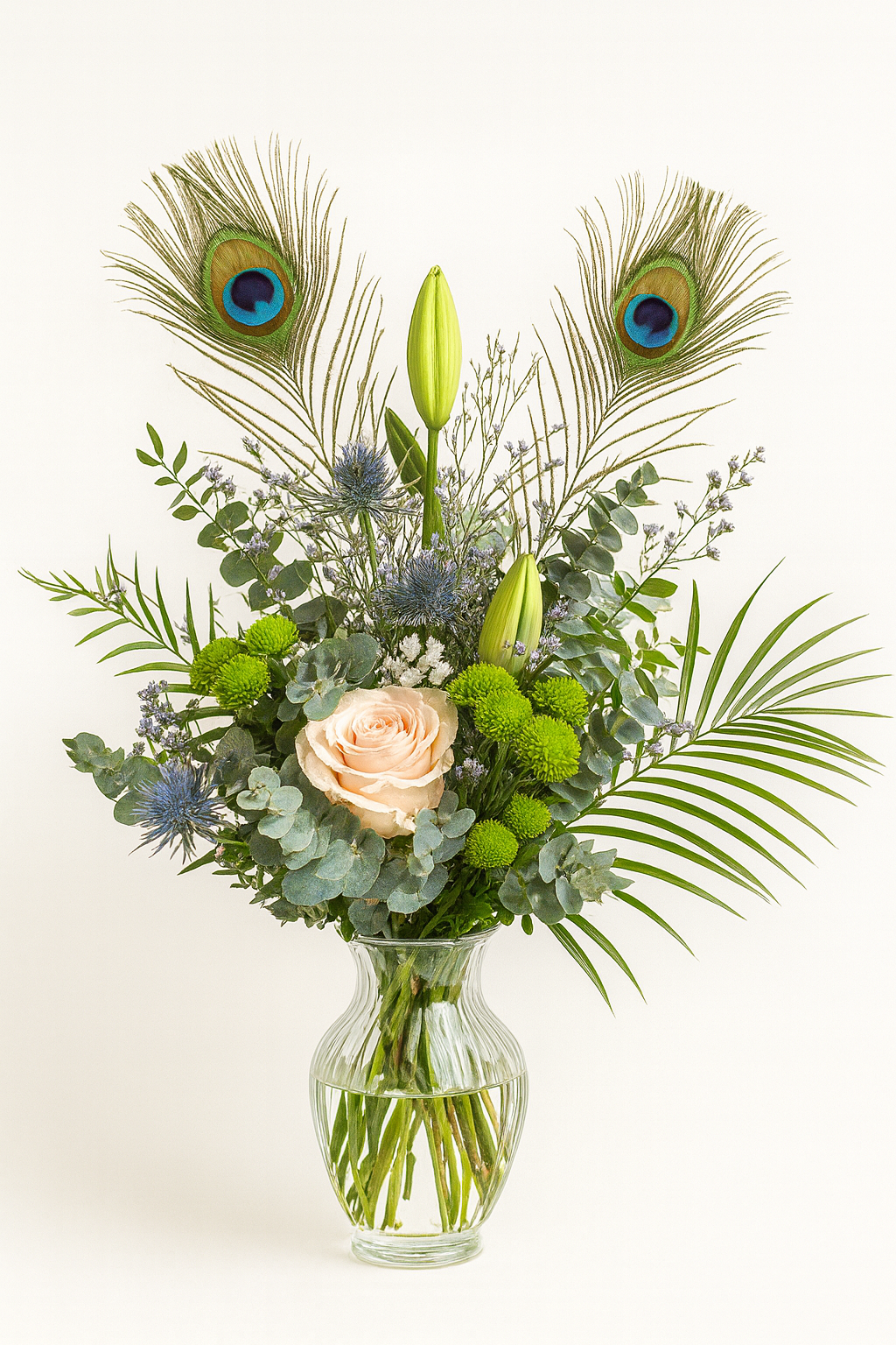 Bouquet Mystère Vert & Plume