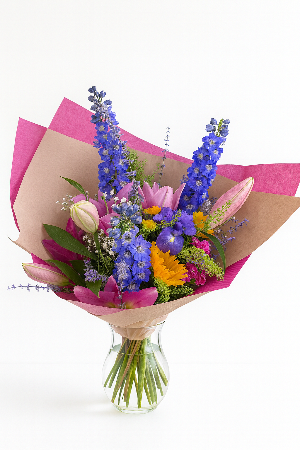 Bouquet Champêtre Rose & Lavande