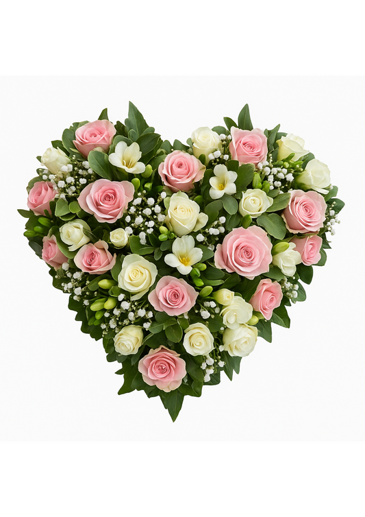 Cœur Rose & Blanc Sérénité