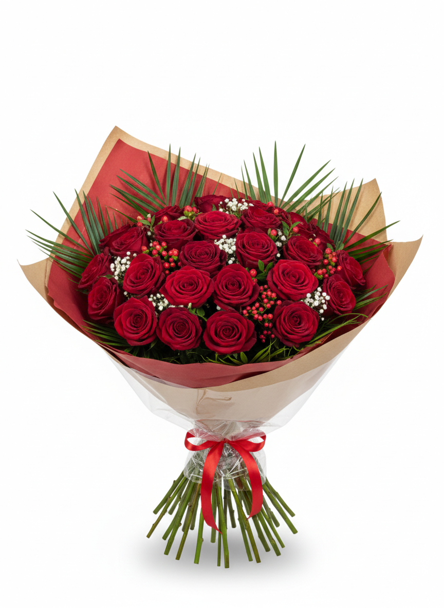 Bouquet Prestige Roses Rouges – L'Expression de l'Élégance