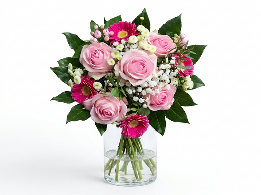 Bouquet Rose et Gerbera Rose