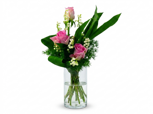 Bouquet Roses Roses et Fleurs Blanches