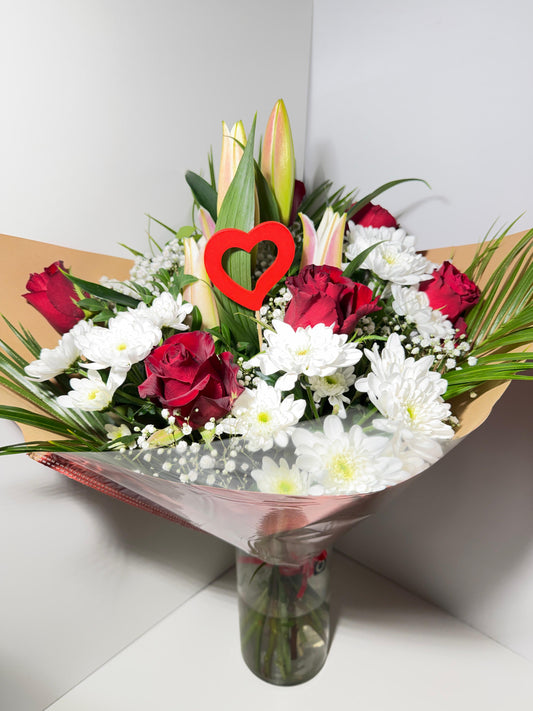 Bouquet "Cœur Passion" – L'Éclat de l'Amour Véritable